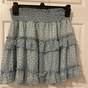Altar’d State tiered ruffle smocked mini skirt
